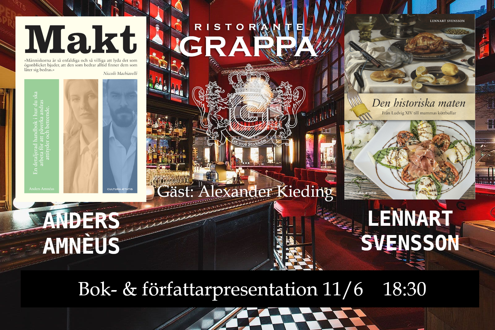 Bok- & författarpresentation på Grappa