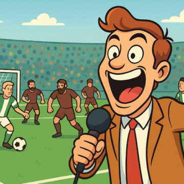 Ivrig kommentator i matchen mellan Hammarby IF och FC St Pauli.