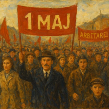 Första maj demonstration