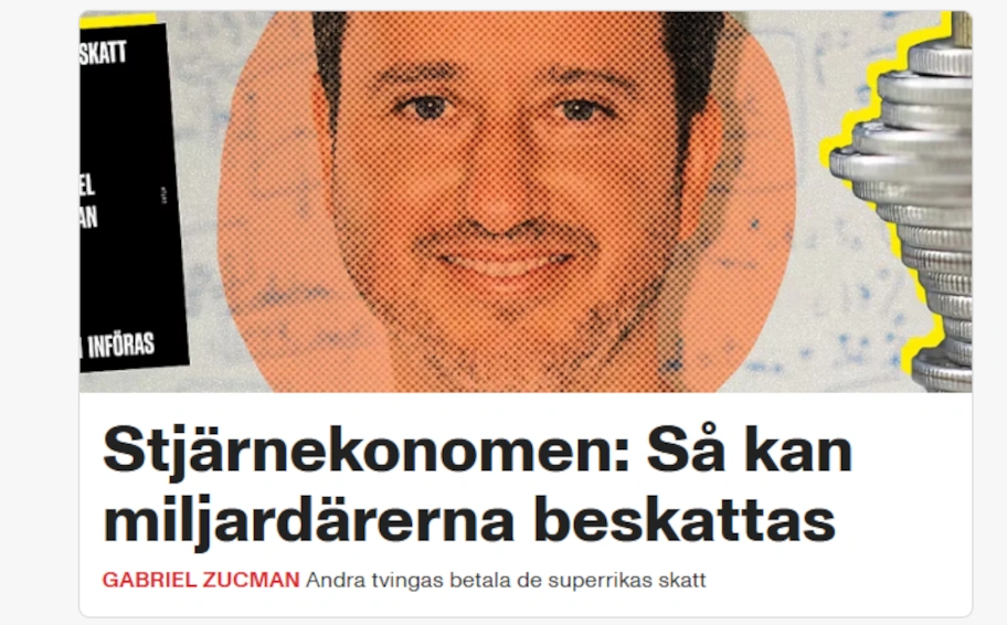 Gabriel Zucman i Aftonbladet