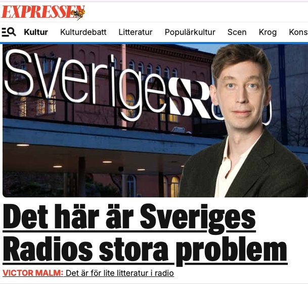 Victor Malm vs Sveriges Radio